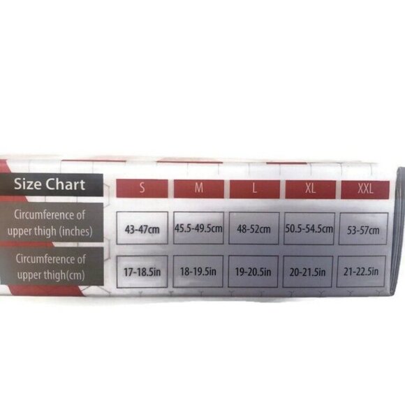 Compression Z Thigh Sleeves 1 Pair Hamstring Quad Groan Support Unisex 18-19.5" - Picture 7 of 8